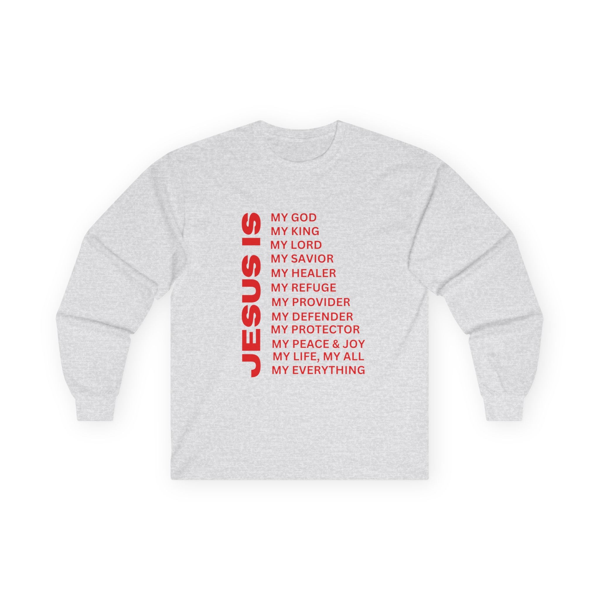 Christian JESUS IS Long Sleeve - Red