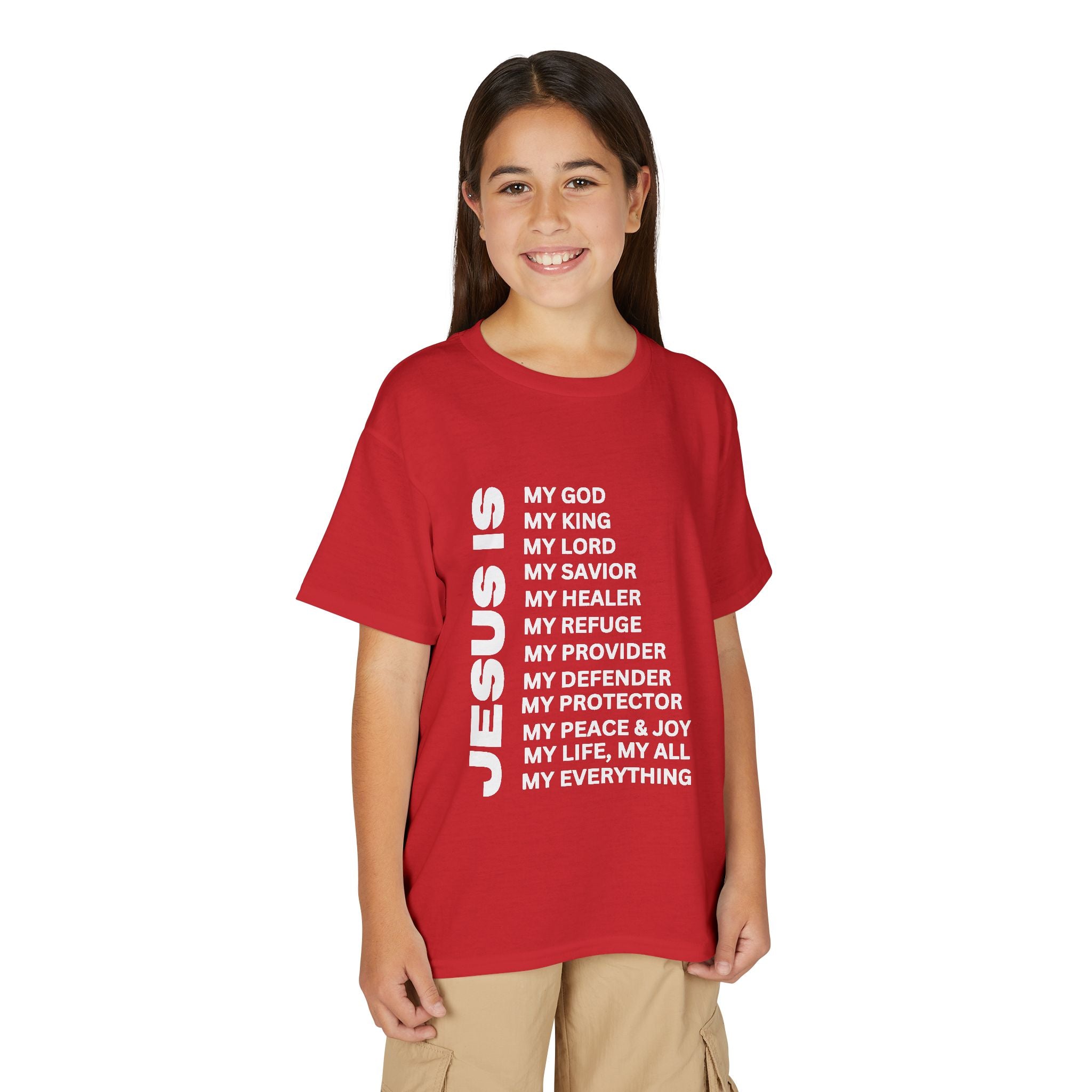 Christian JESUS IS Youth Short Sleeve - White