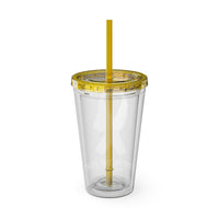 Pink Ribbon “Stay in the Fight” 16oz Tumbler with Straw