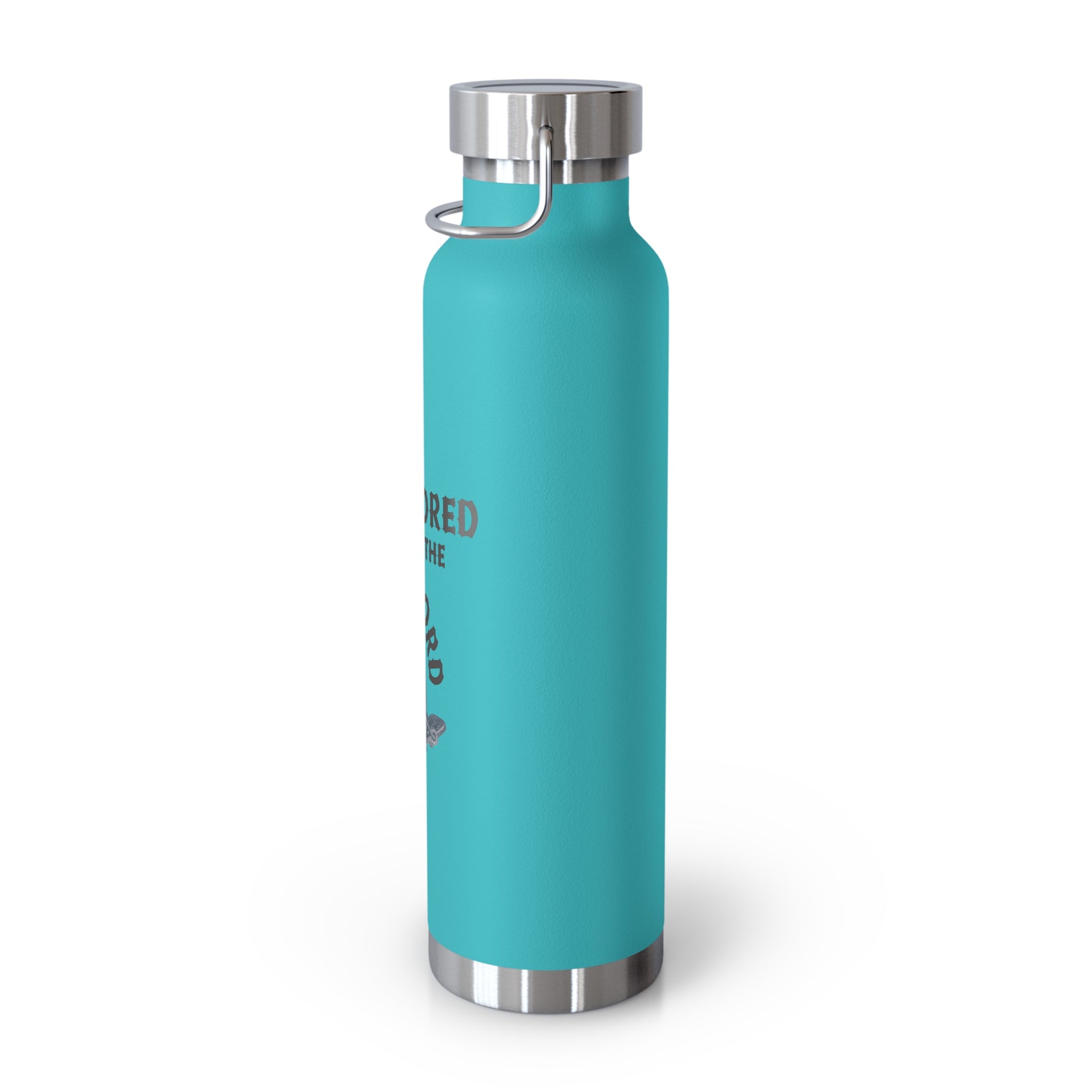 "Anchored in the Lord" 22oz Insulated Water Bottle — Black