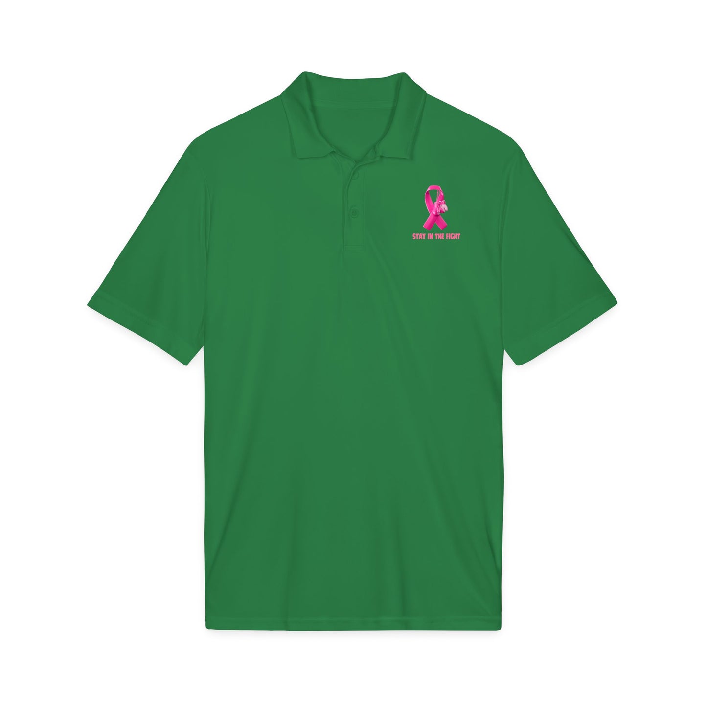 Breast Cancer Pink Ribbon “Stay in the Fight” Polo