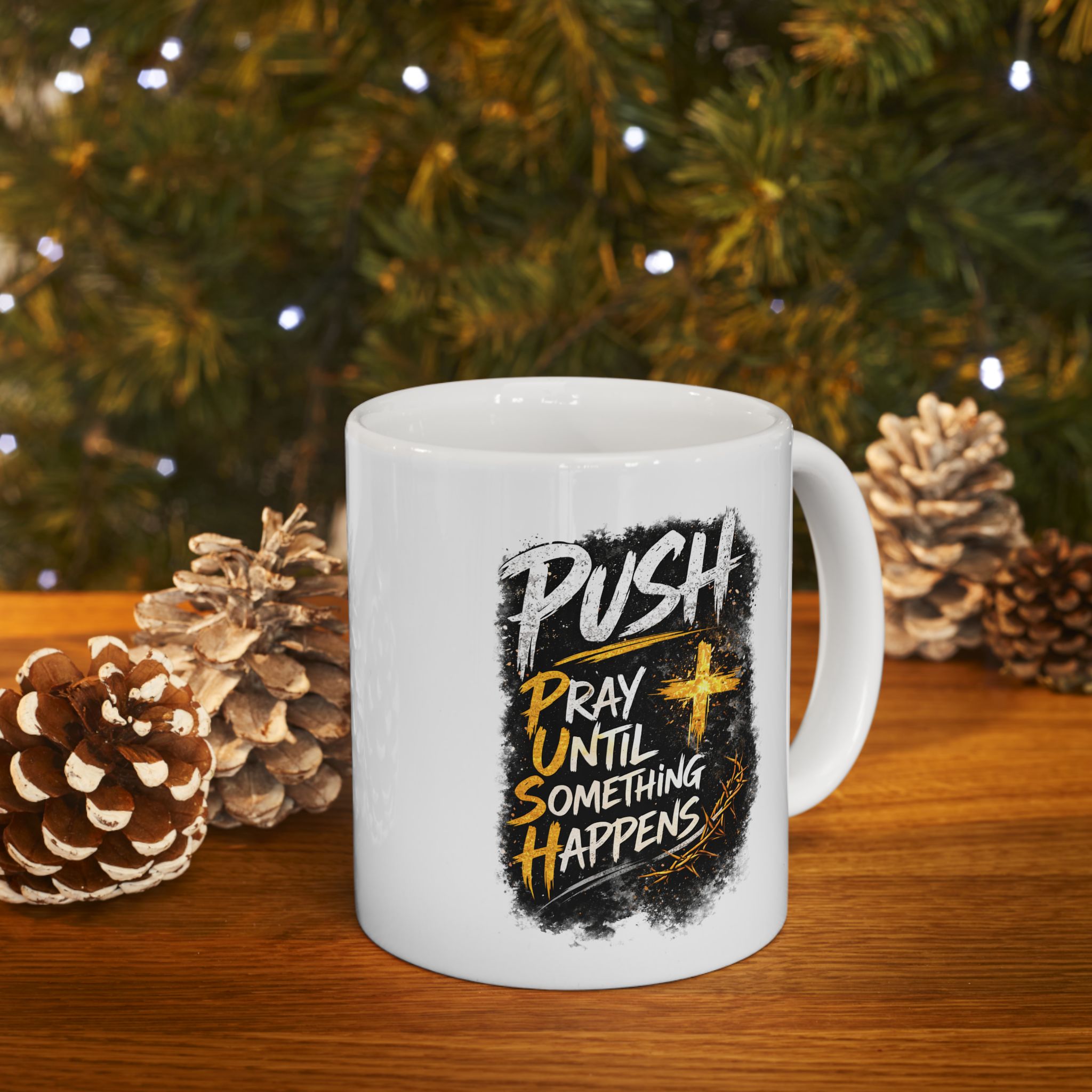 Push White Coffee Mug (11oz/15oz)