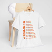 Christian JESUS IS T‑Shirt - Orange