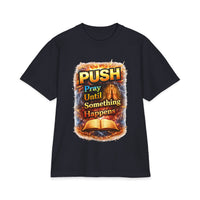 Push Pray Until Something Happens T‑Shirt - Bible — 7X only