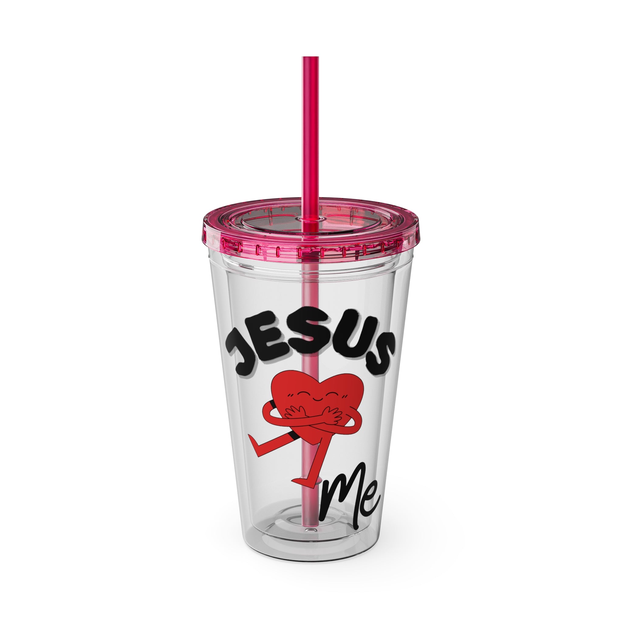Jesus Loves Me 16oz Tumbler with Straw
