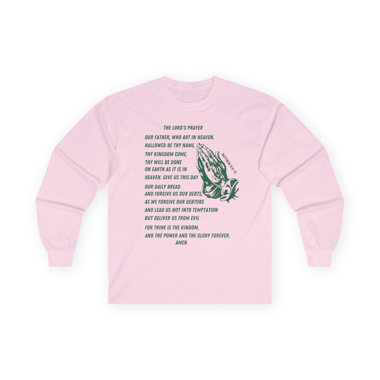 The Lord's Prayer Long Sleeve Tee - Green