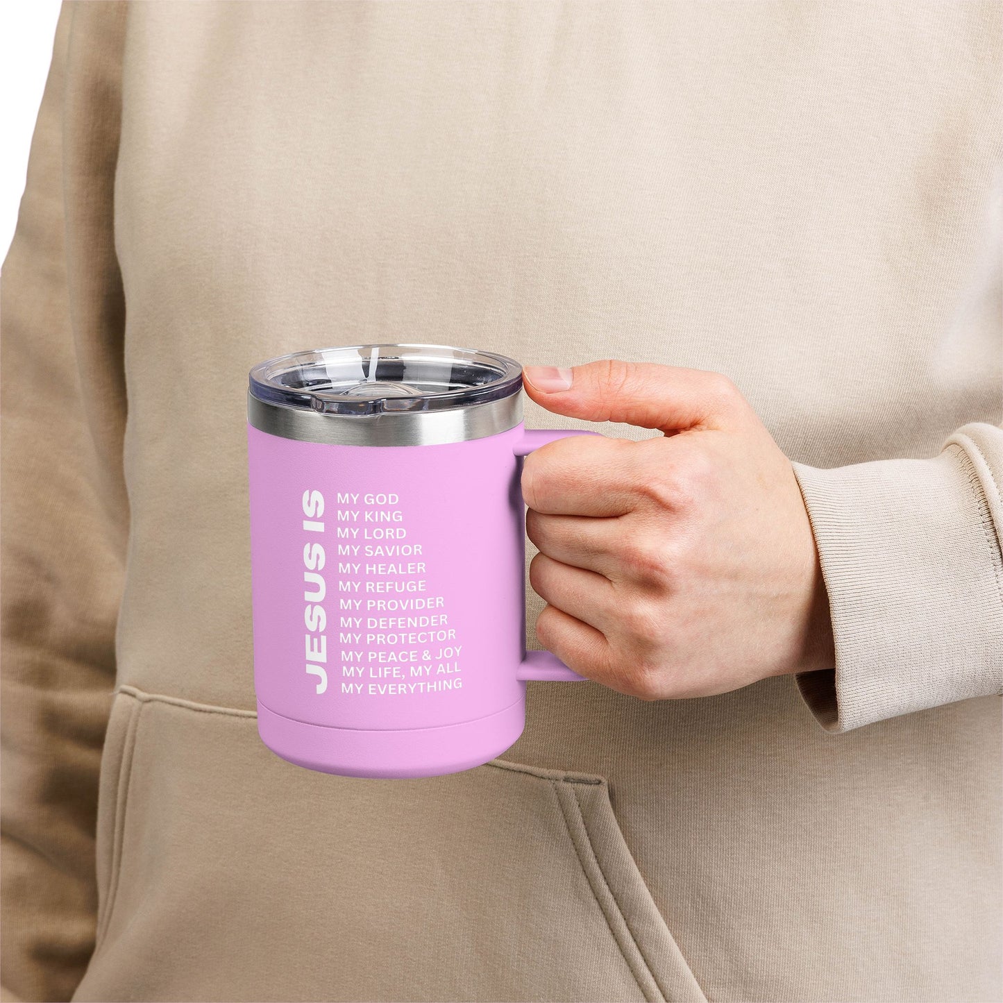 Christian Jesus Is 15oz Tumbler - White
