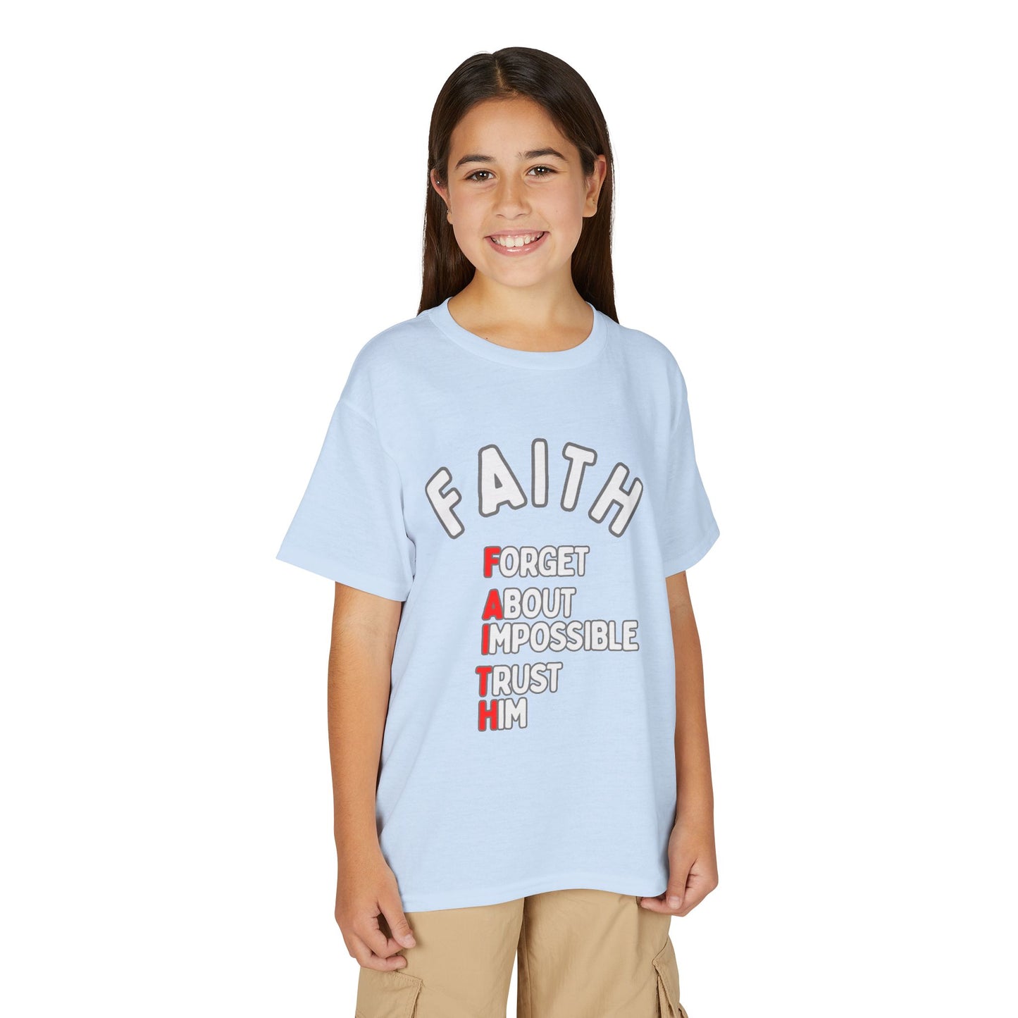 Forget About Impossible, Trust Him Youth Christian Tee