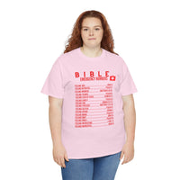 Bible Emergency Numbers Tee - Red