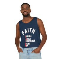 Faith Tank Top — "Forget About Impossible, Trust Him"