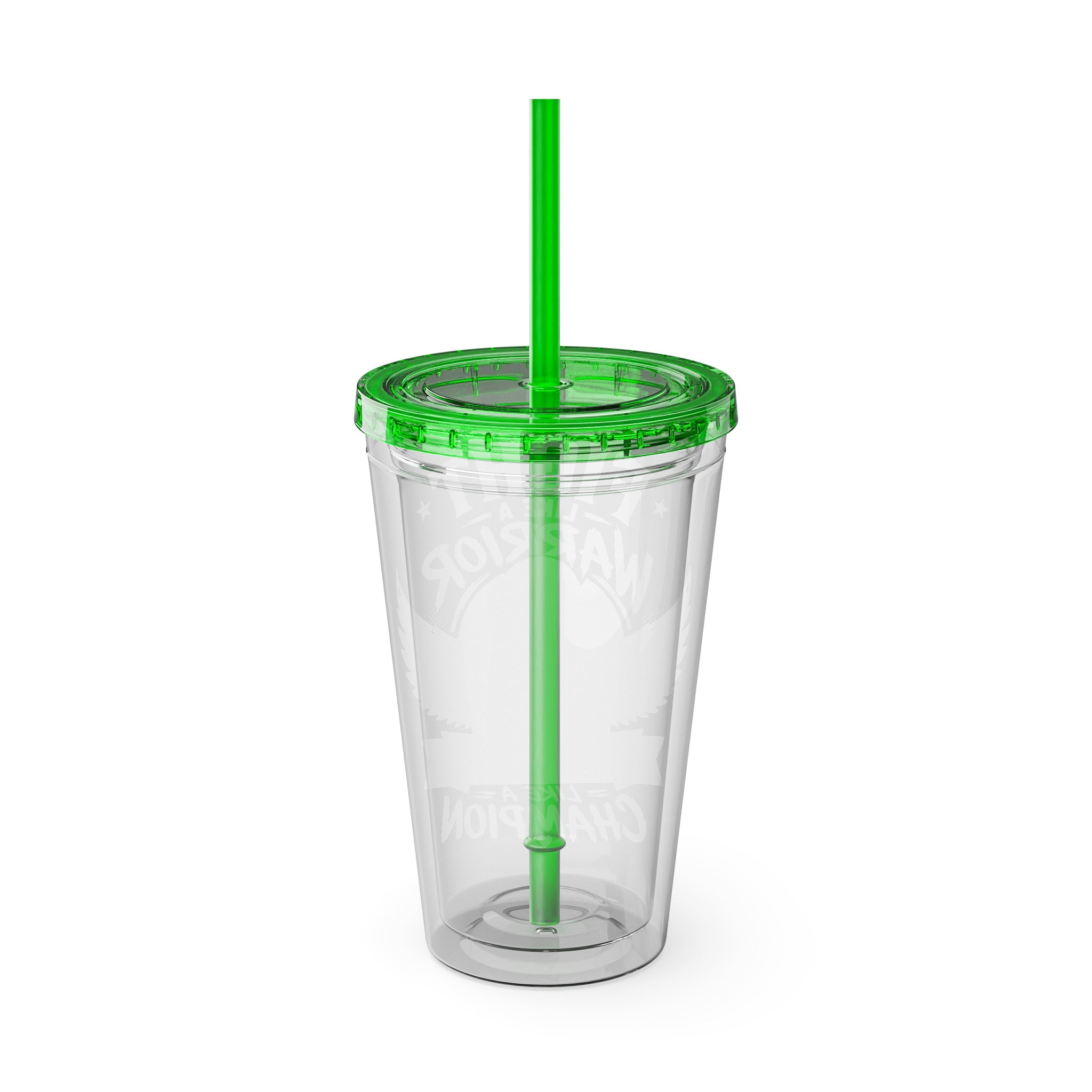 Fight Like a Warrior, Survive Like a Champion Breast Cancer Awareness 16oz Tumbler with Straw