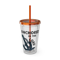 Anchored in the Lord 16oz Tumbler with Straw