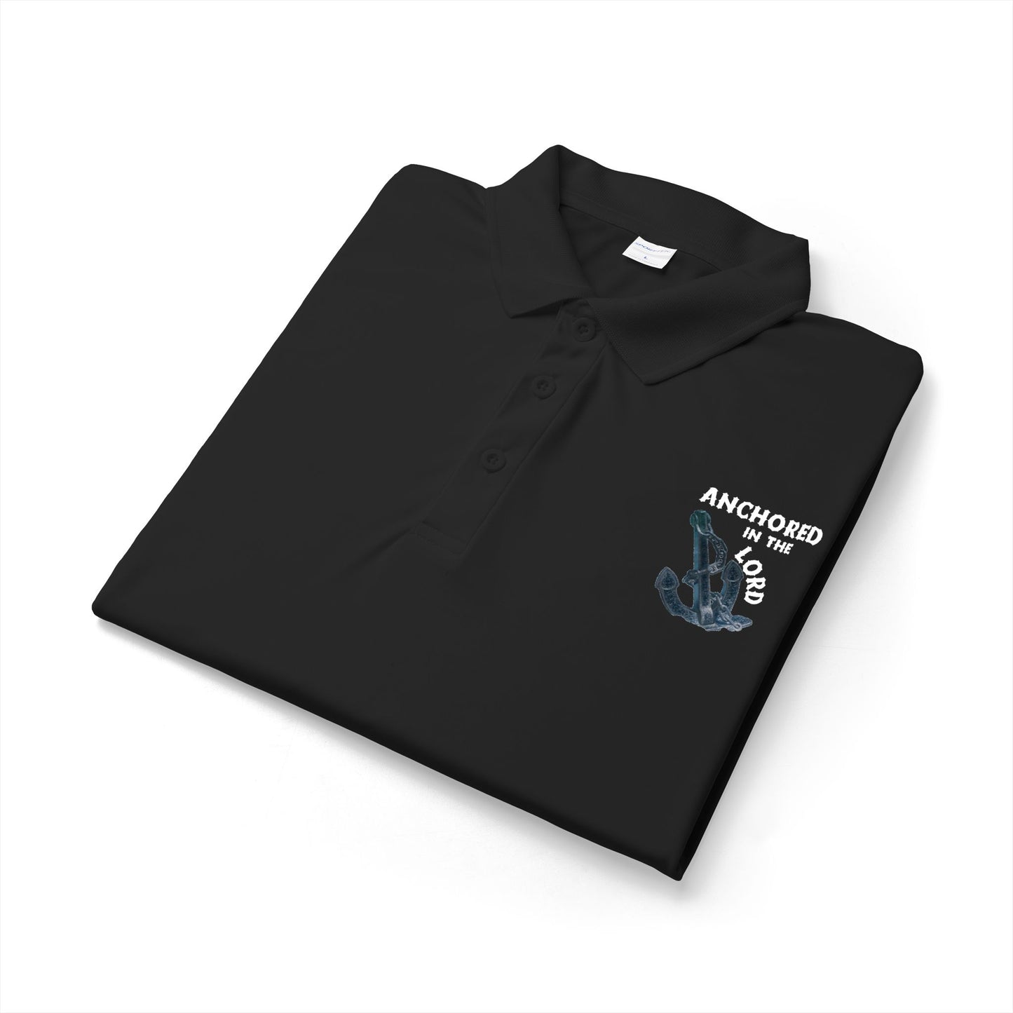 Anchored in the Lord Polo - White