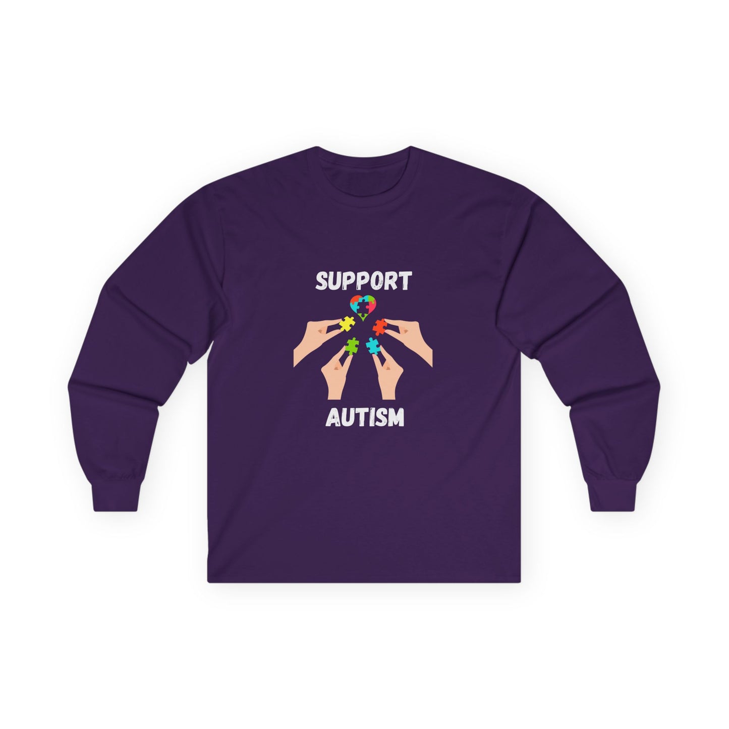 Puzzle Piece Hands Awareness Shirt - White