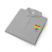 Rainbow Heart Love Wins Polo