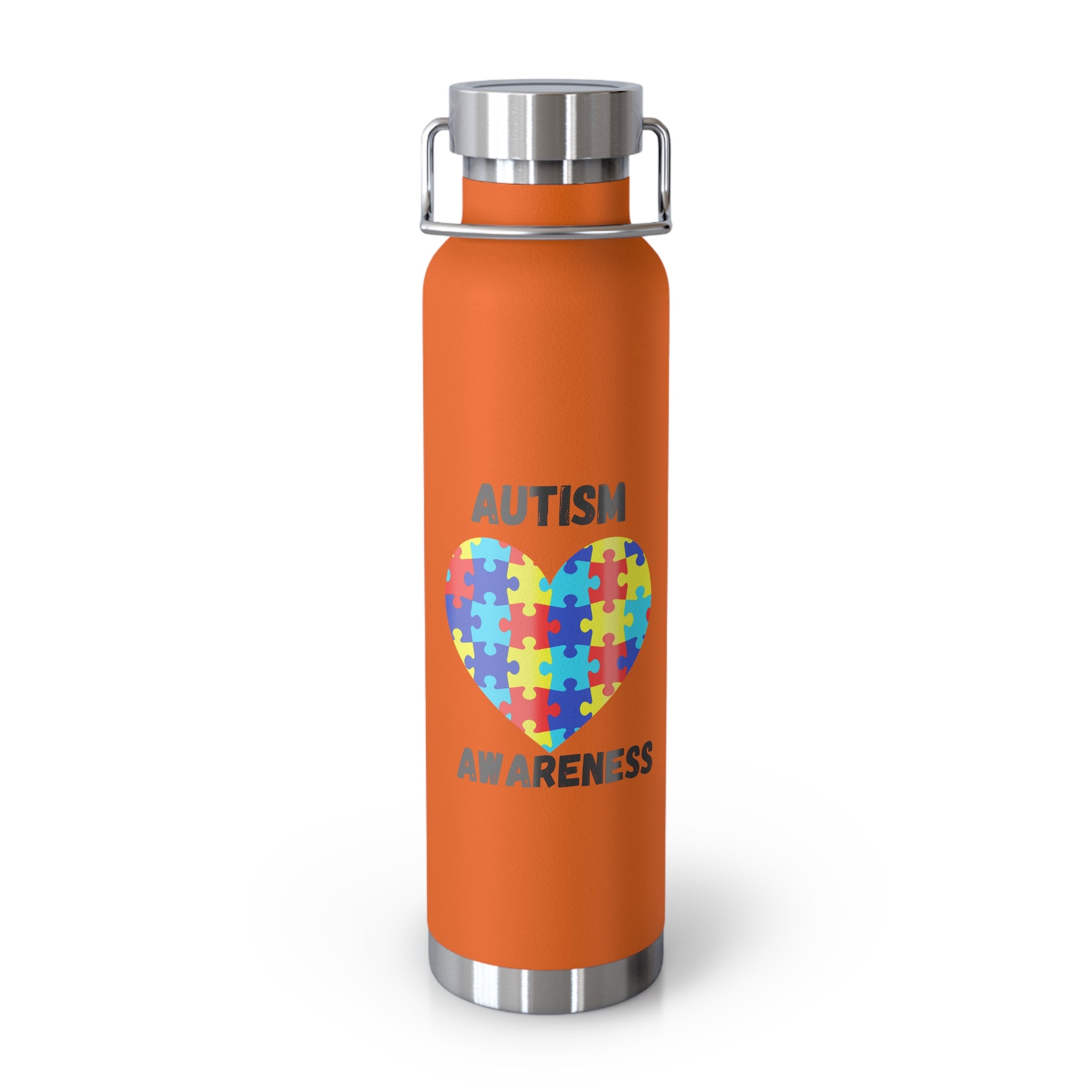 Autism Puzzle Heart Awareness — 22oz Insulated Water Bottle