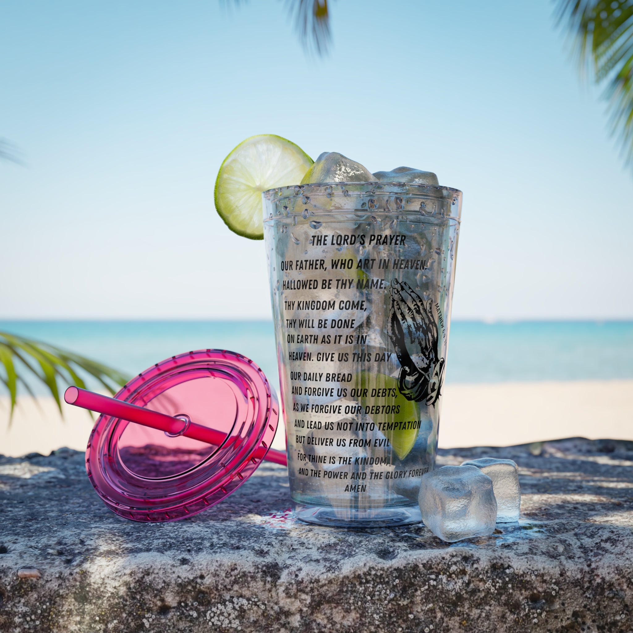 The Lord's Prayer 16oz Tumbler with Straw