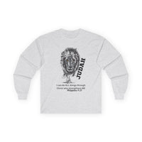 Lion of Judah Long Sleeve Tee - "I Can Do All Things' Philippians 4:13