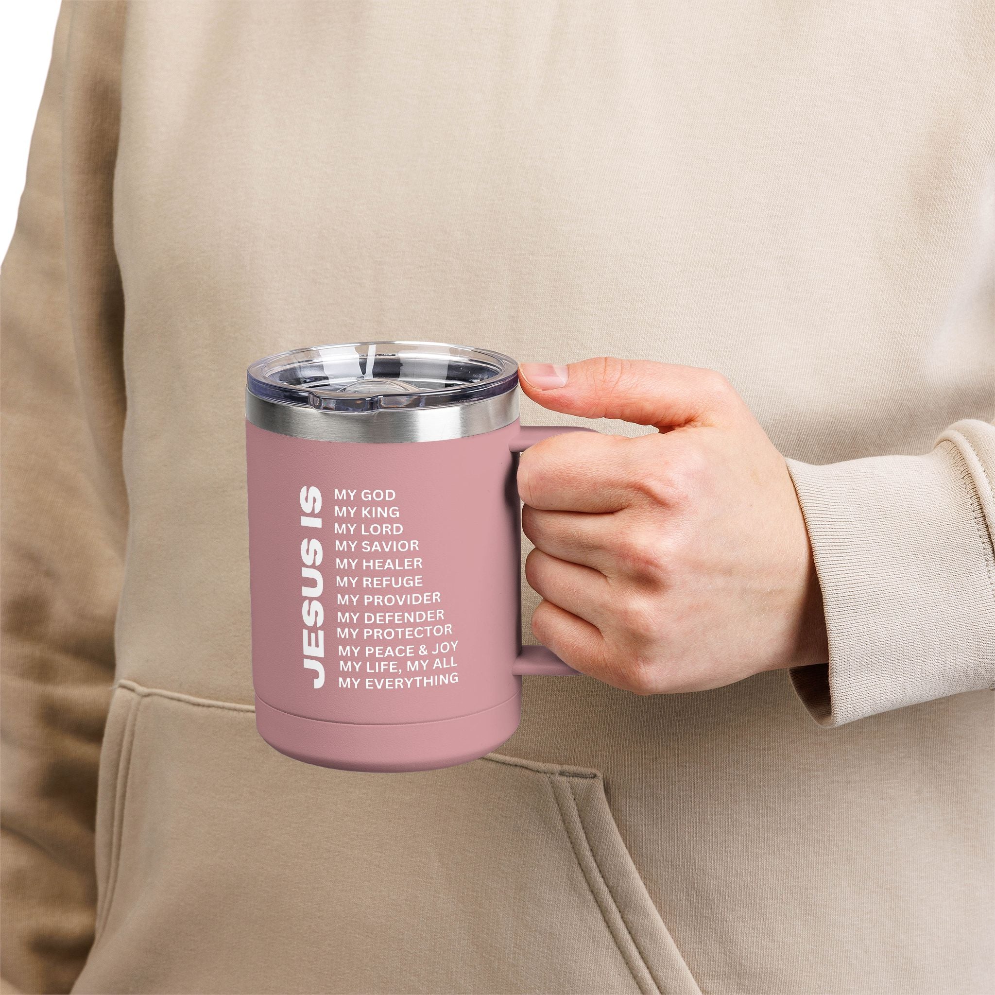 Christian Jesus Is 15oz Tumbler - White