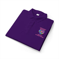 Breast Cancer Heart Ribbon Polo
