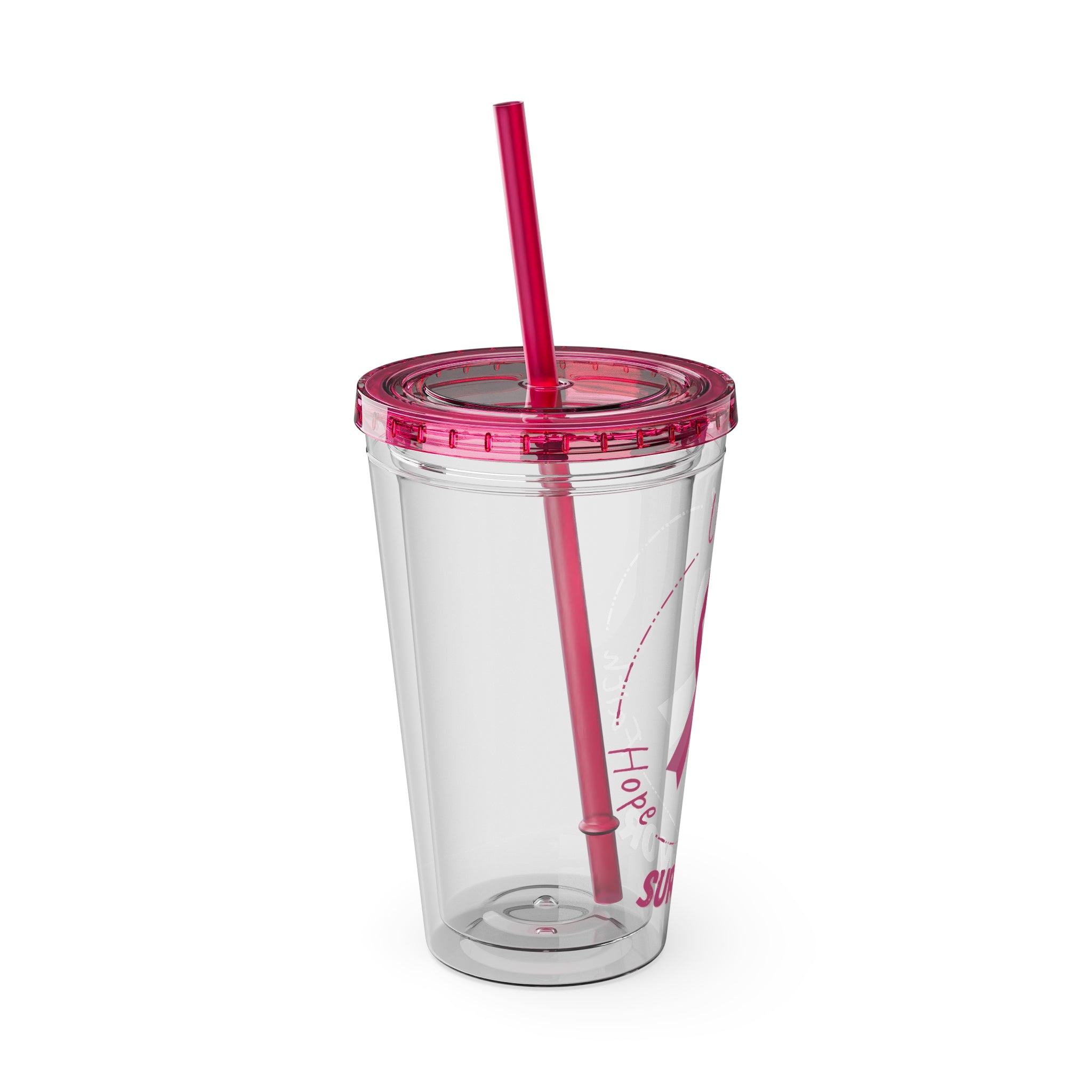 Breast Cancer Survivor 16oz Tumbler with Straw