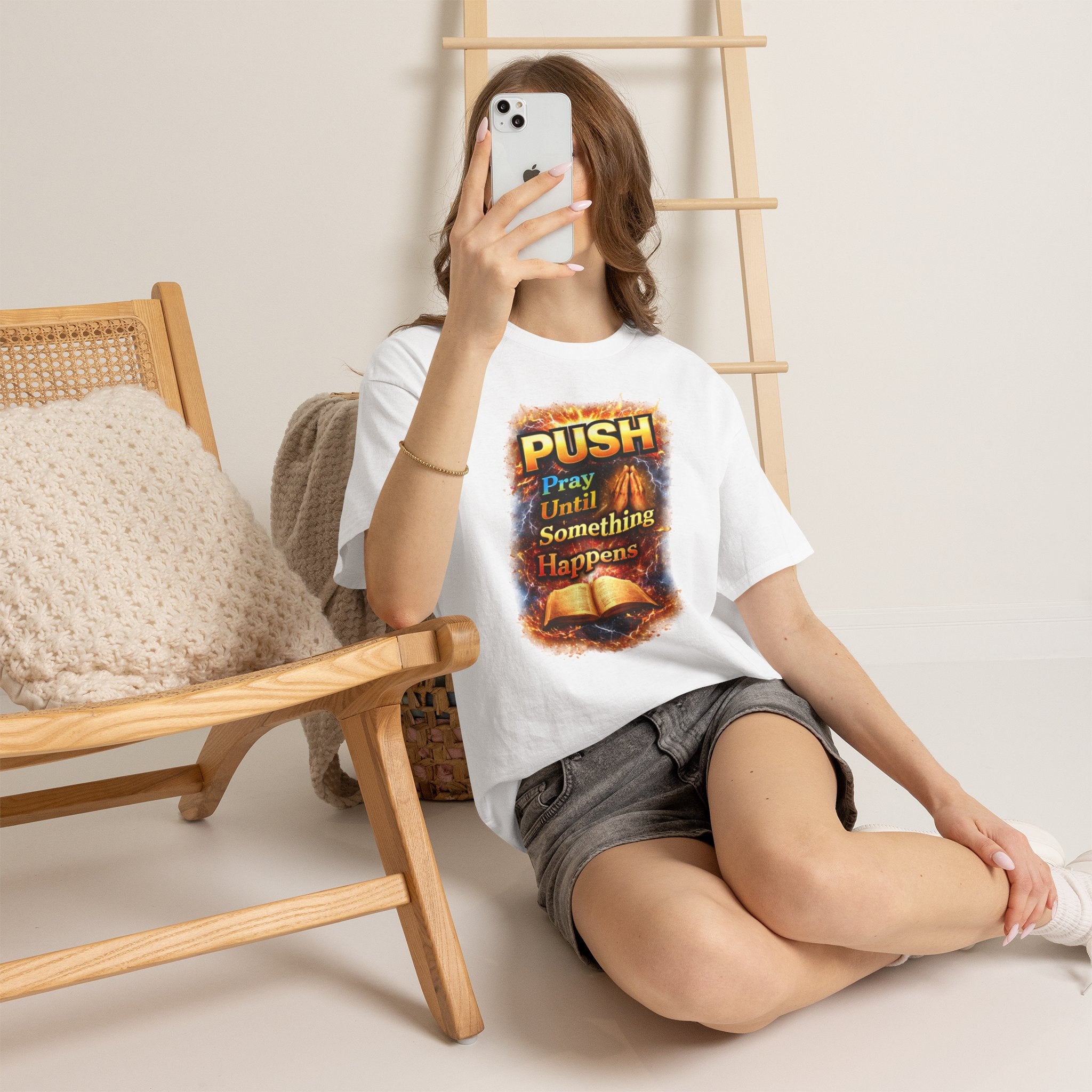 Push: Pray Until Something Happens T-Shirt — Bible 1