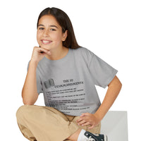 10 Commandments Youth T-shirt - Black