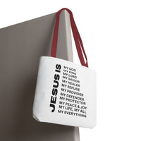 Christian JESUS IS Tote Bag - White