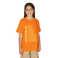 Christian JESUS IS Youth Short Sleeve - Yellow