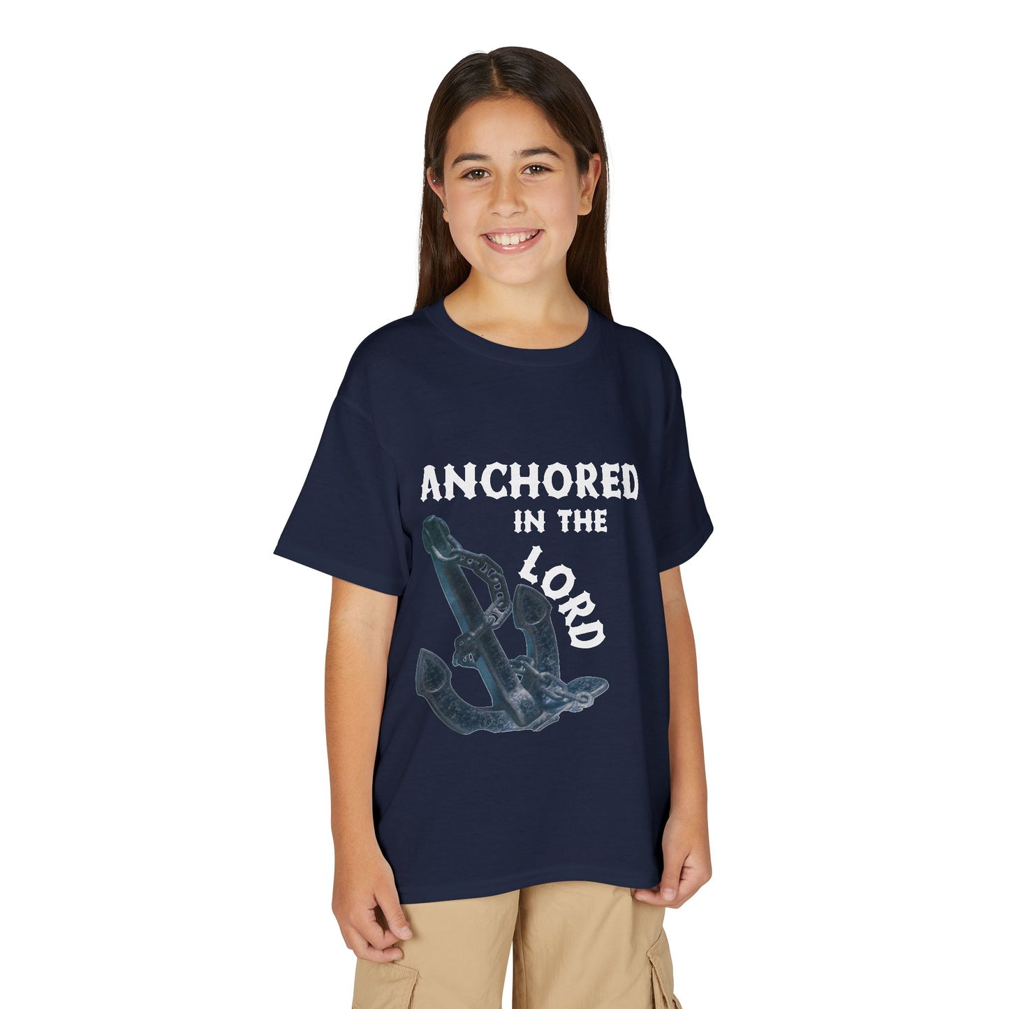 Anchored in the Lord Youth T-Shirt — White