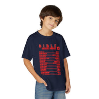 Bible Emergency Numbers Youth T-Shirt — Red