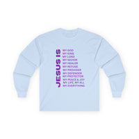 Christian JESUS IS Long Sleeve - Purple