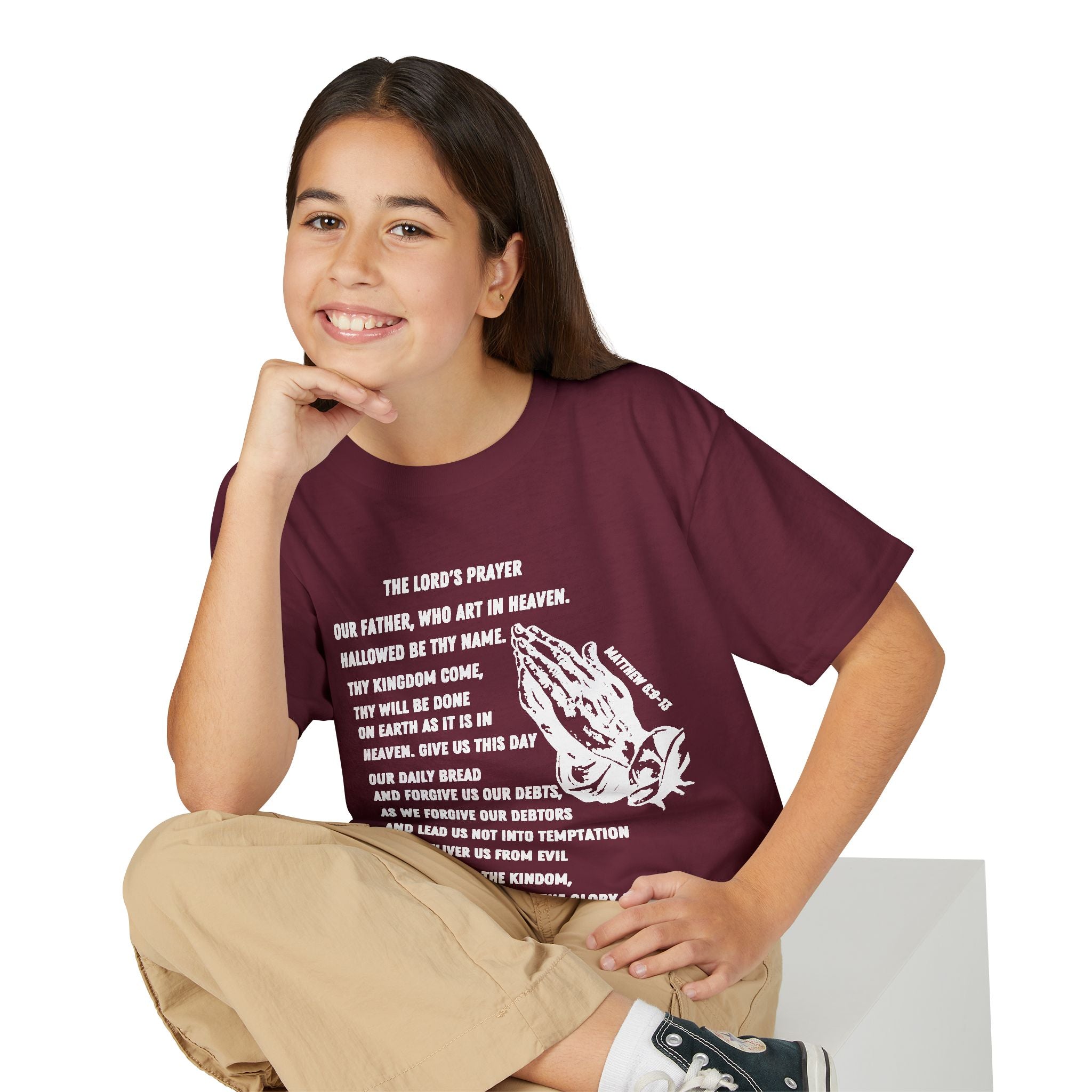 The Lord's Prayer Youth T-Shirt - White