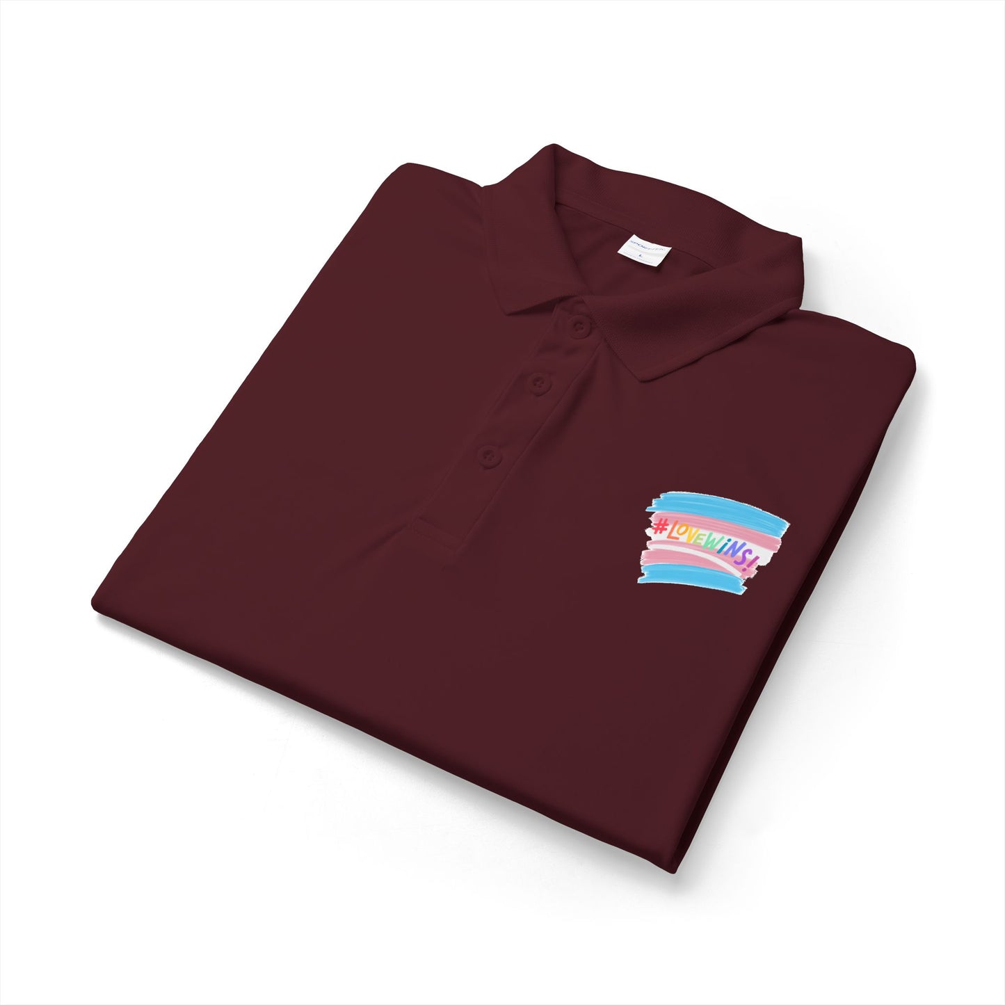 Trans Airbrush Love Wins Polo
