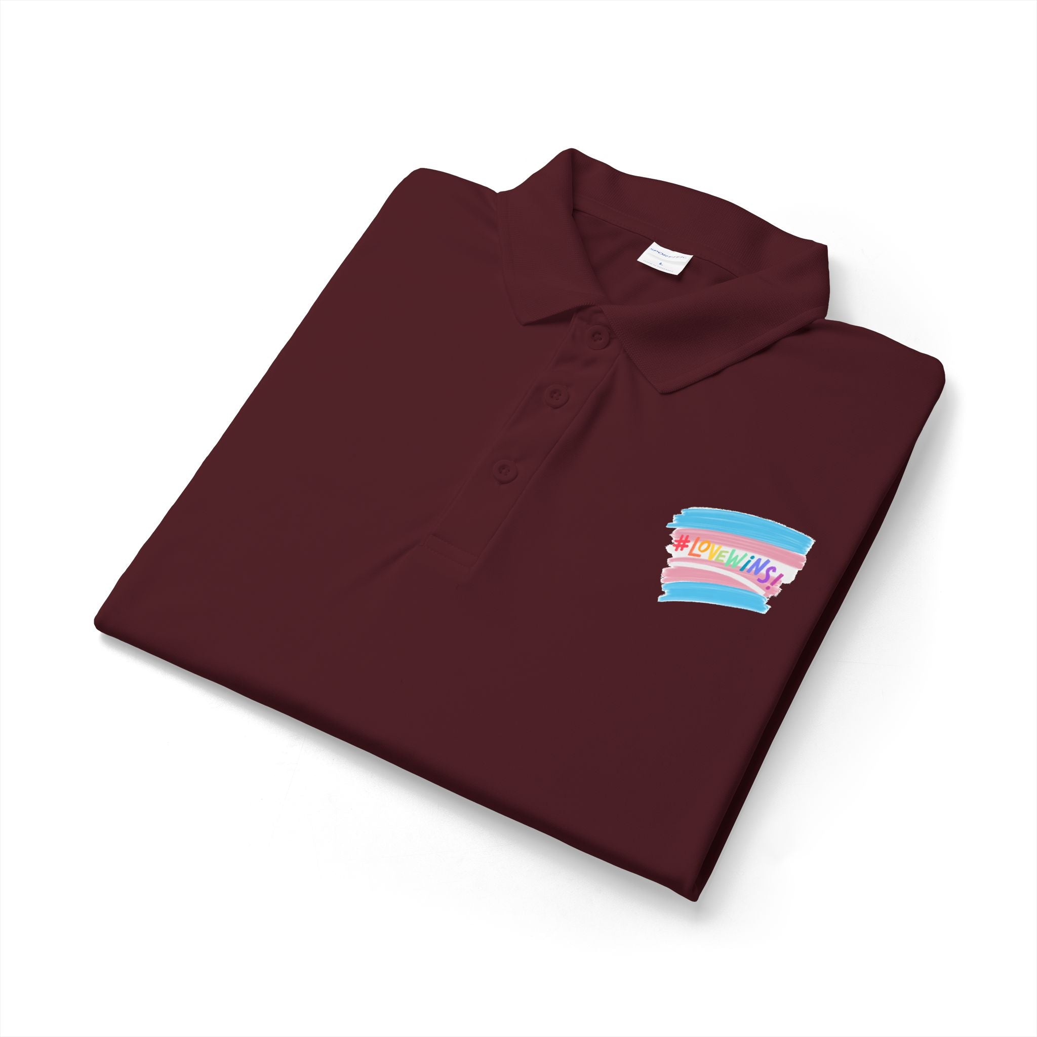 Trans Airbrush Love Wins Polo