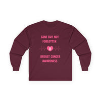 Breast Cancer Awareness Long Sleeve Tee — "Gone But Not Forgotten"