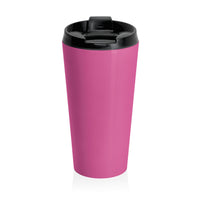 Push: 'Pray Until Something Happens' Stainless Steel Pink Travel Mug - Bible