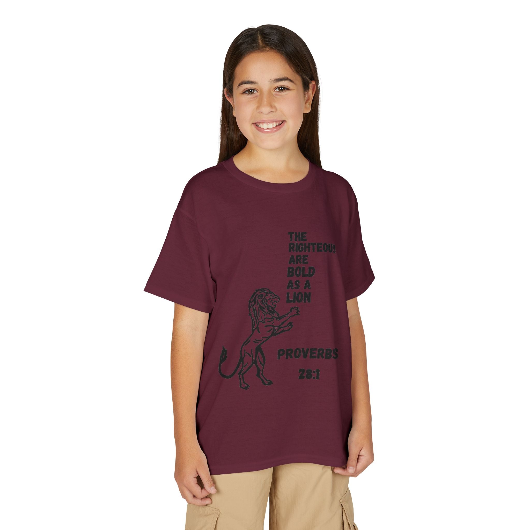 The Righteous Are Bold as a Lion Youth T-shirt