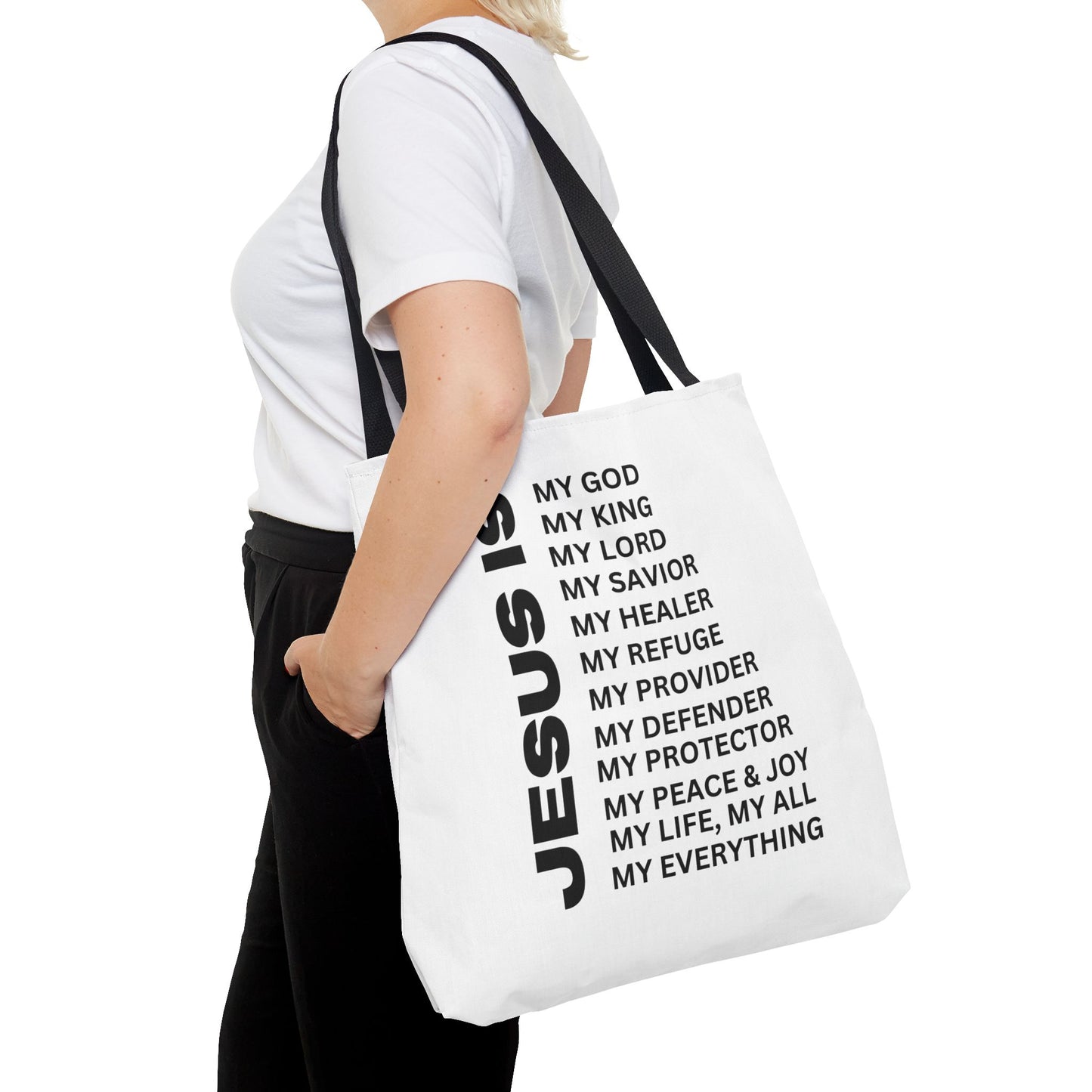 Christian JESUS IS Tote Bag - White