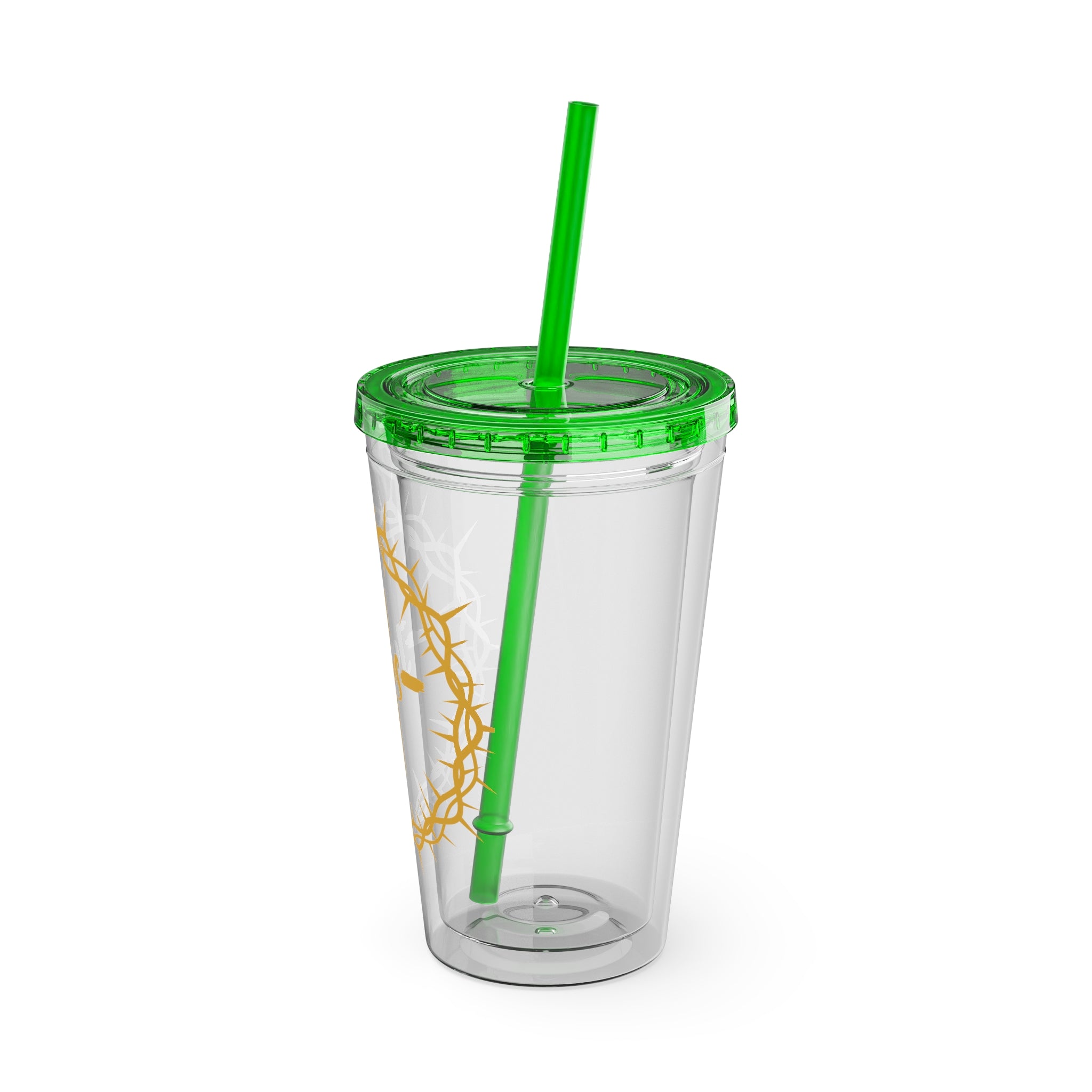 Jesus Crown of Thorns 16oz Tumbler with Straw