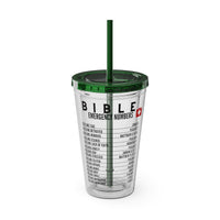 Bible Emergency Numbers 16oz Tumbler with Straw