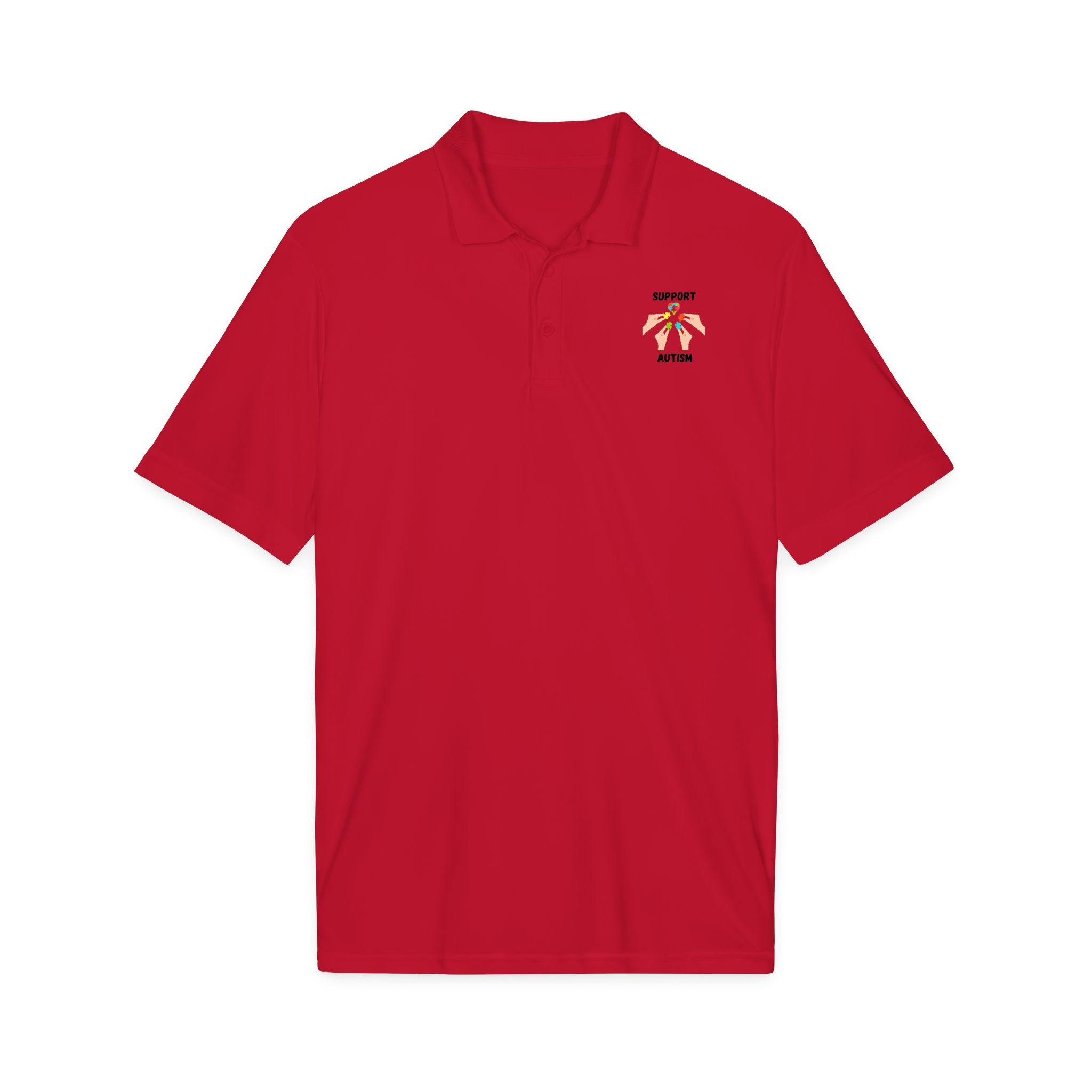 Support Autism Polo Shirt - Black