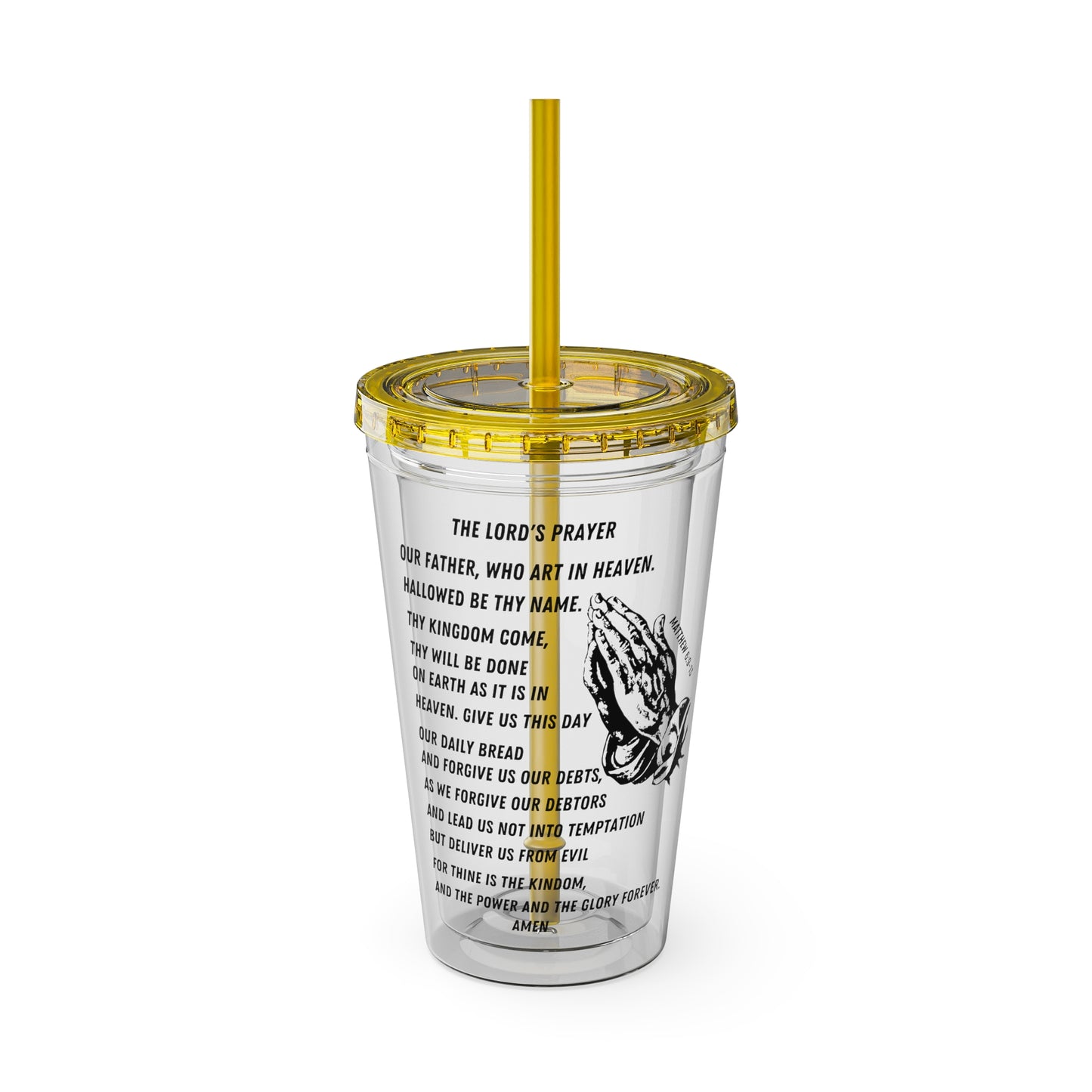 The Lord's Prayer 16oz Tumbler with Straw