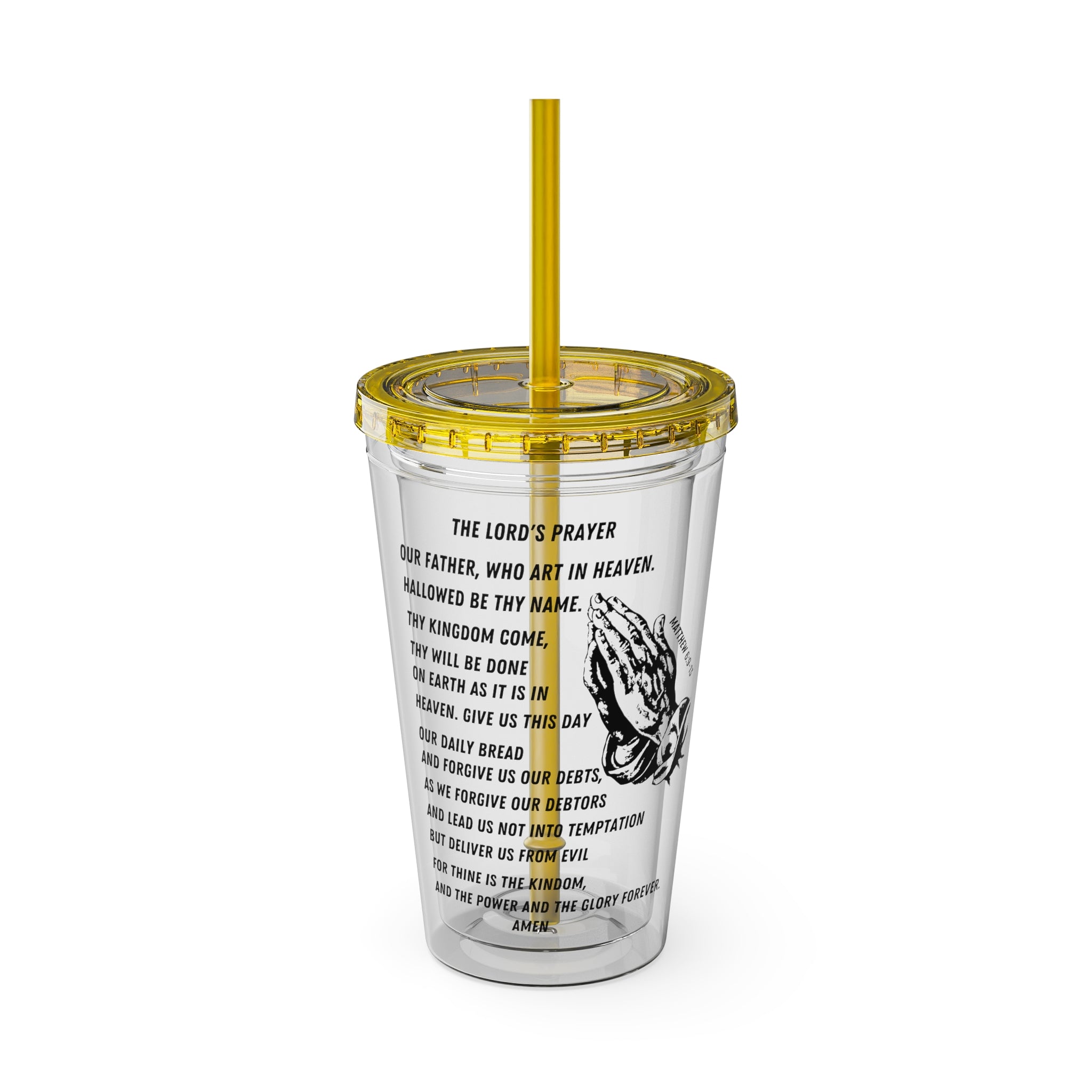 The Lord's Prayer 16oz Tumbler with Straw