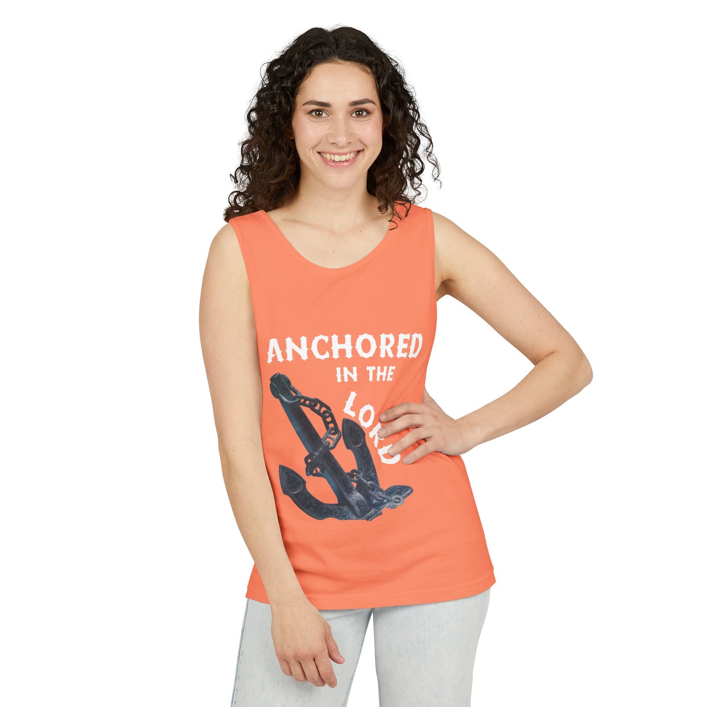 Anchored in the Lord Tank Top - White