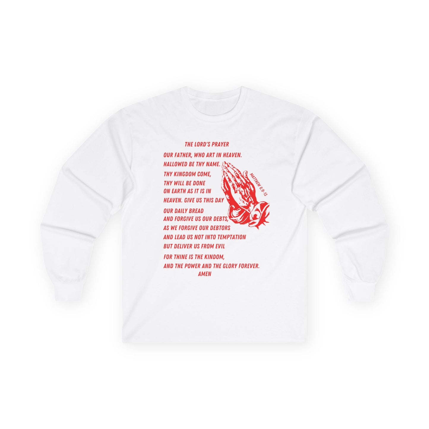 The Lord's Prayer Long Sleeve Tee - Red