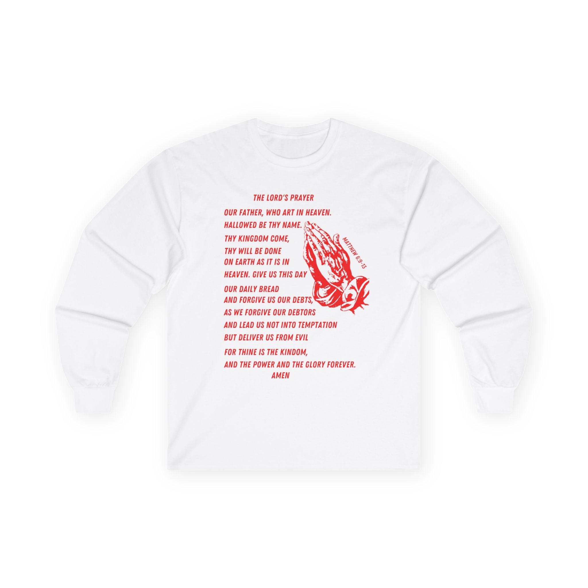 The Lord's Prayer Long Sleeve Tee - Red
