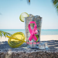 Pink Ribbon “Stay in the Fight” 16oz Tumbler with Straw