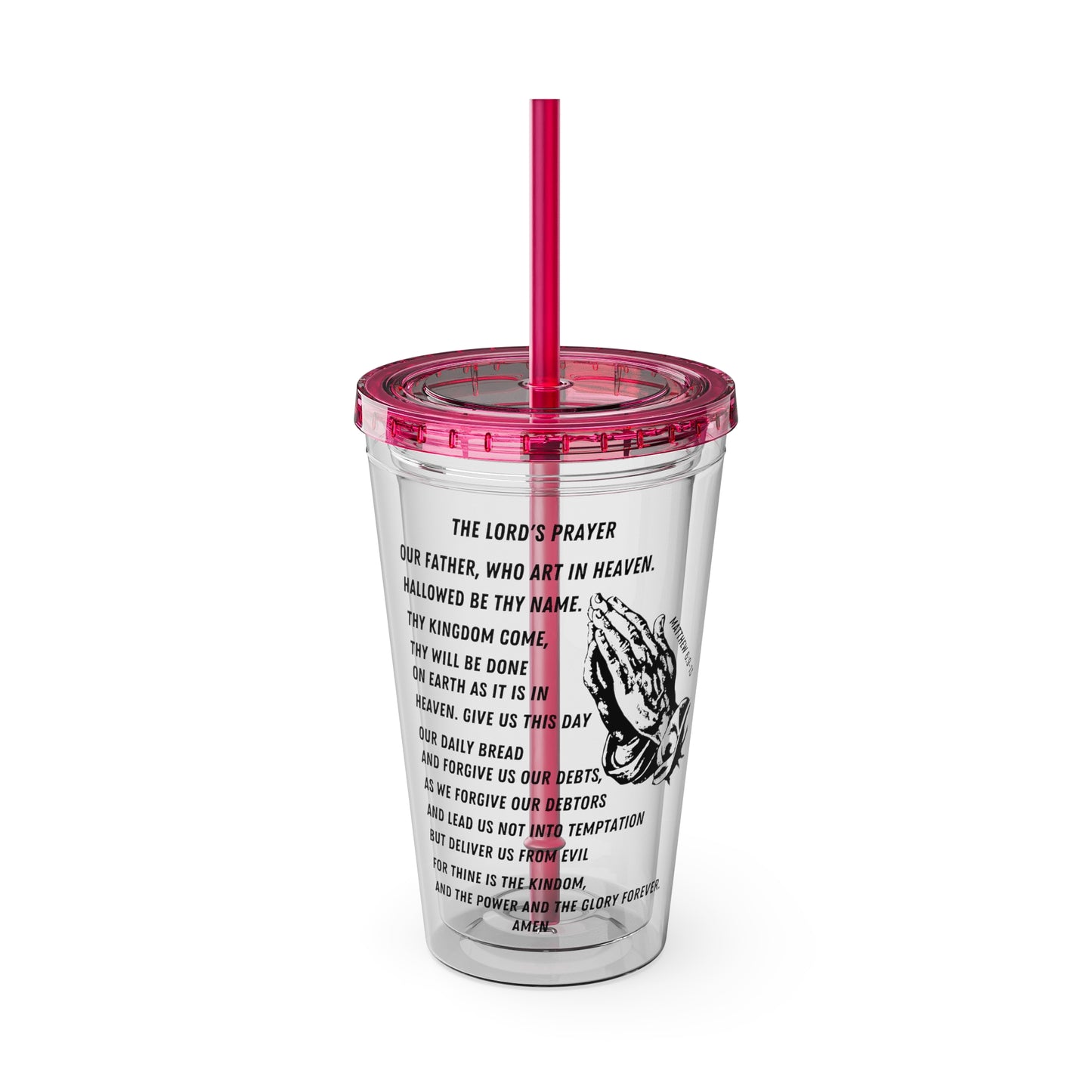 The Lord's Prayer 16oz Tumbler with Straw