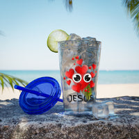 Jesus Heart Love 16oz Tumbler with Straw